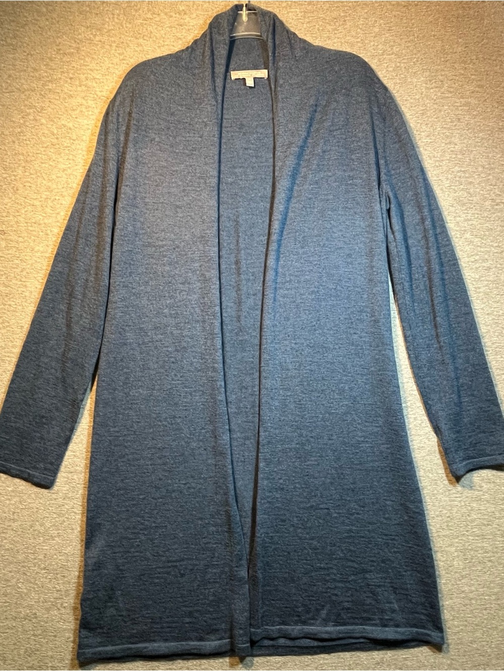 Neiman Marcus "The Cashmere Collection" Open Front Women'sCardigan Sweater Blue